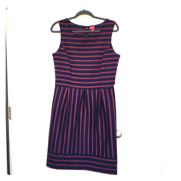 Merona Dresses & Skirts - Merona red and navy striped dress large
